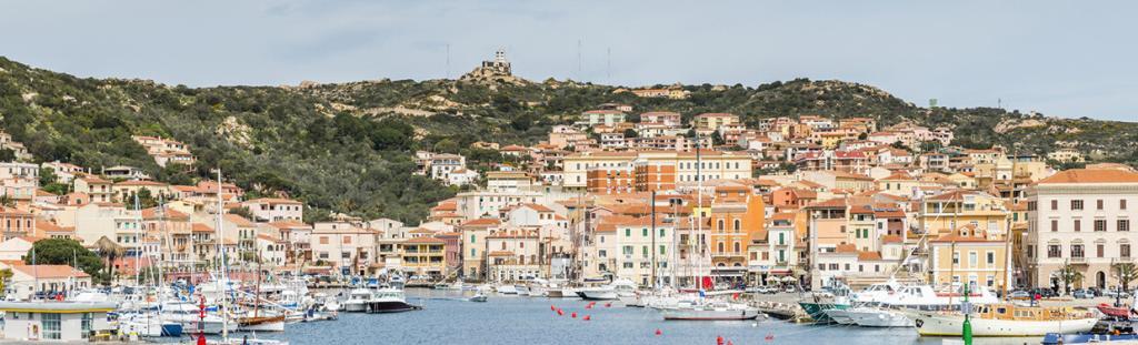 La Maddalena town in Sardinia